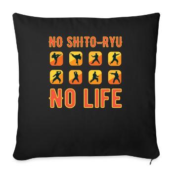 No Shito-Ryu no Life T-Shirt - Sofakissenbezug 45 x 45 cm - Schwarz - Vorne