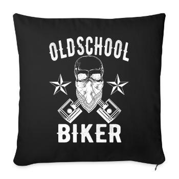 Biker Old School - Sofakissenbezug 45 x 45 cm - Schwarz - Vorne