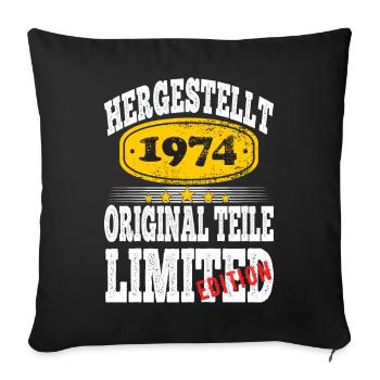 Hergestellt 1974 - Sofakissenbezug 45 x 45 cm - Schwarz - Vorne
