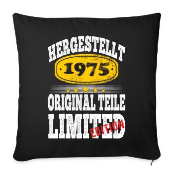 Hergestellt 1975 - Sofakissenbezug 45 x 45 cm - Schwarz - Vorne