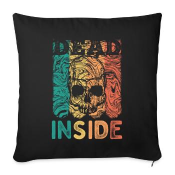 Vintage Dead Inside - Sofakissenbezug 45 x 45 cm - Schwarz - Vorne