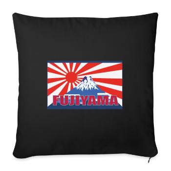 Fujiyama the highest mountain Japan - cool Fuji shirt - Sofa pillowcase 17,3'' x 17,3'' (45 x 45 cm) - black - Front