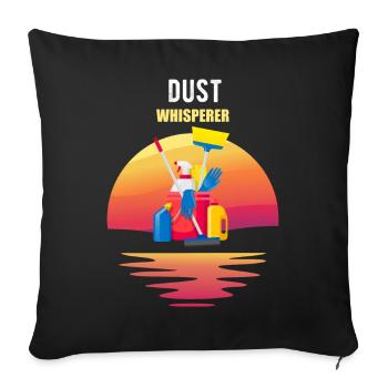 Cleaner Cleaning lady - Sofa pillowcase 17,3'' x 17,3'' (45 x 45 cm) - black - Front