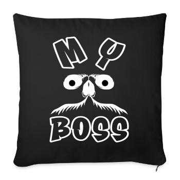 MON PATRON - Housse de coussin décorative 45 x 45 cm - noir - Devant