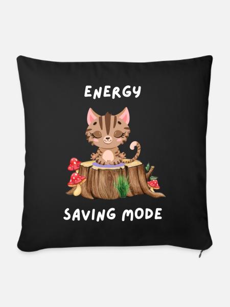 Lustiges Katzen Yoga Design - Sofakissenbezug 45 x 45 cm - Schwarz