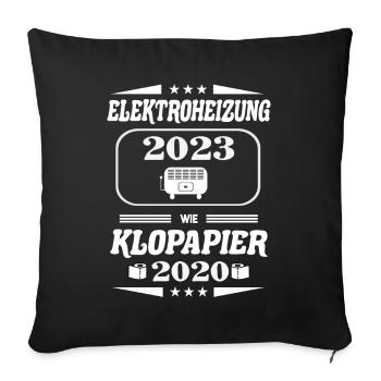 Elektroheizung 2023 - Sofakissenbezug 45 x 45 cm - Schwarz - Vorne