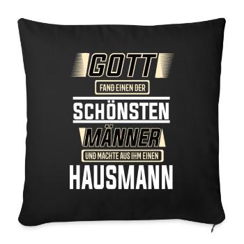 Hausmann, einer der schönsten Männer der Welt - Sofakissenbezug 45 x 45 cm - Schwarz - Vorne