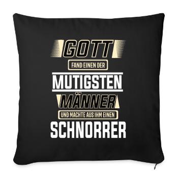 Schnorrer, einer der mutigsten Männer der Welt - Sofakissenbezug 45 x 45 cm - Schwarz - Vorne