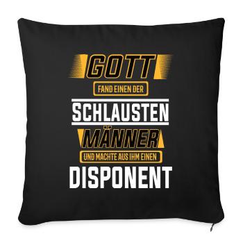 Disponent einer der schlausten Männer der Welt - Sofakissenbezug 45 x 45 cm - Schwarz - Vorne