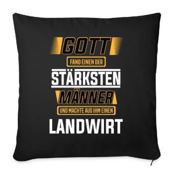 Landwirt, einer der stärksten Männer der Welt - Sofakissenbezug 45 x 45 cm - Schwarz - Vorne