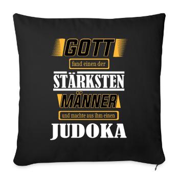 Judoka, einer der stärksten Männer der Welt - Sofakissenbezug 45 x 45 cm - Schwarz - Vorne