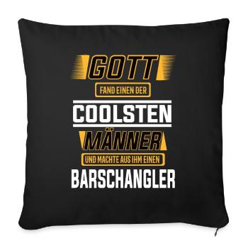 Barschangler einer der coolsten Männer der Welt - Sofakissenbezug 45 x 45 cm - Schwarz - Vorne