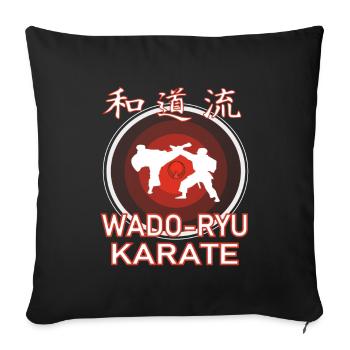 The cool Wado Ryu Karate Kanji Design - Sofa pillowcase 17,3'' x 17,3'' (45 x 45 cm) - black - Front