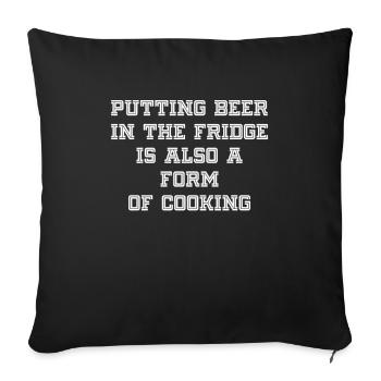 Bière - Housse de coussin décorative 45 x 45 cm - noir - Devant