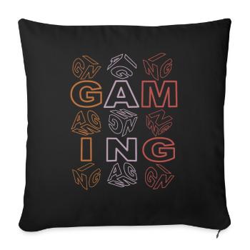 Gaming-bunt-transparent - Sofakissenbezug 45 x 45 cm - Schwarz - Vorne