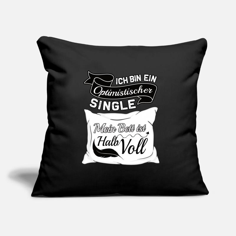 Optimistischer Single - Beziehung Status Statement Sofakissenbezug 45 x 45 cm