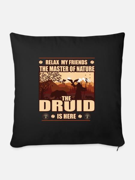 Druide, der Meister der Natur Design - Sofakissenbezug 45 x 45 cm - Schwarz