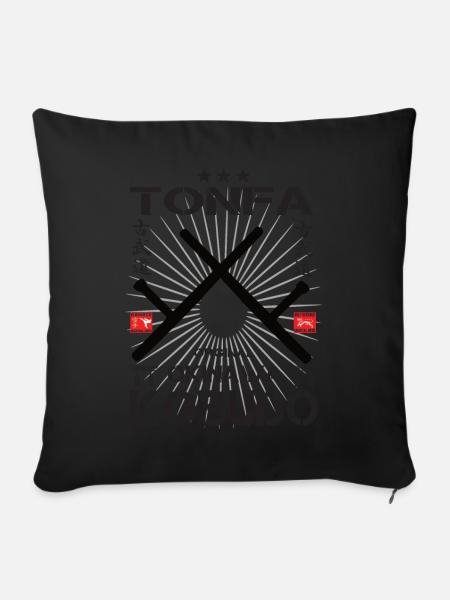 Tonfa Okinawa Kobudo Design - Sofakissenbezug 45 x 45 cm - Schwarz