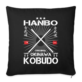 Hanbo Okinawa Kobudo Design - Sofa pillowcase 17,3'' x 17,3'' (45 x 45 cm) - black - Front