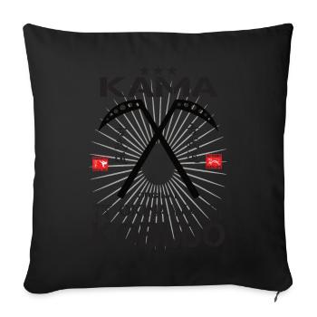 Kama Okinawa Kobudo Design - Sofa pillowcase 17,3'' x 17,3'' (45 x 45 cm) - black - Front