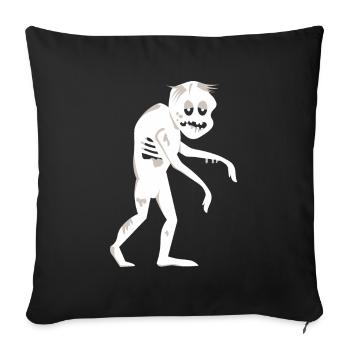 Lustiger Zombie, cooles Design für den Zombies Fan - Sofakissenbezug 45 x 45 cm - Schwarz - Vorne