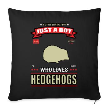 Juste un garçon qui aime la tenue de hérisson - Housse de coussin décorative 45 x 45 cm - noir - Devant