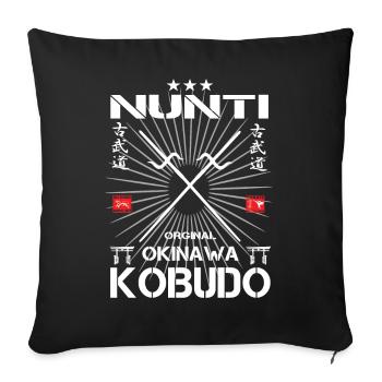 Nunti Kobudo Okinawa Design - Housse de coussin décorative 45 x 45 cm - noir - Devant