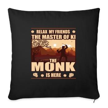 The Monk, Master of AI - great role-playing game design - Sofa pillowcase 17,3'' x 17,3'' (45 x 45 cm) - black - Front