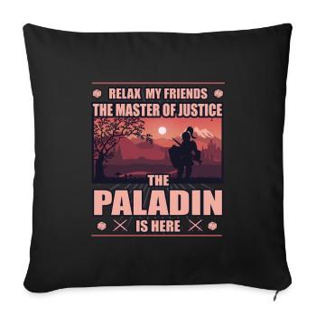 Paladin - Master of Courage: Courage and Honor Combined - Sofa pillowcase 17,3'' x 17,3'' (45 x 45 cm) - black - Front