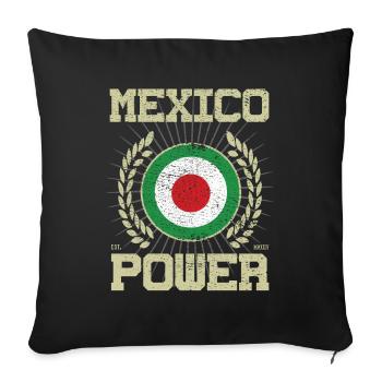 Design cool du Mexique - Housse de coussin décorative 45 x 45 cm - noir - Devant