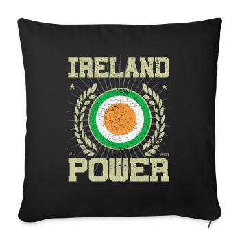 Design cool de l’Irlande - Housse de coussin décorative 45 x 45 cm - noir - Devant