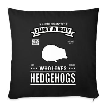 Juste un garçon qui aime la tenue de hérisson - Housse de coussin décorative 45 x 45 cm - noir - Devant