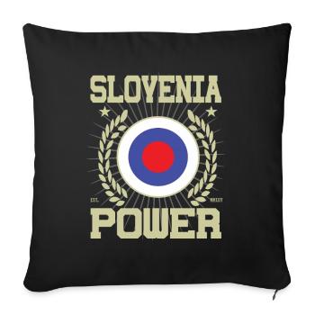 Design cool en Slovénie - Housse de coussin décorative 45 x 45 cm - noir - Devant