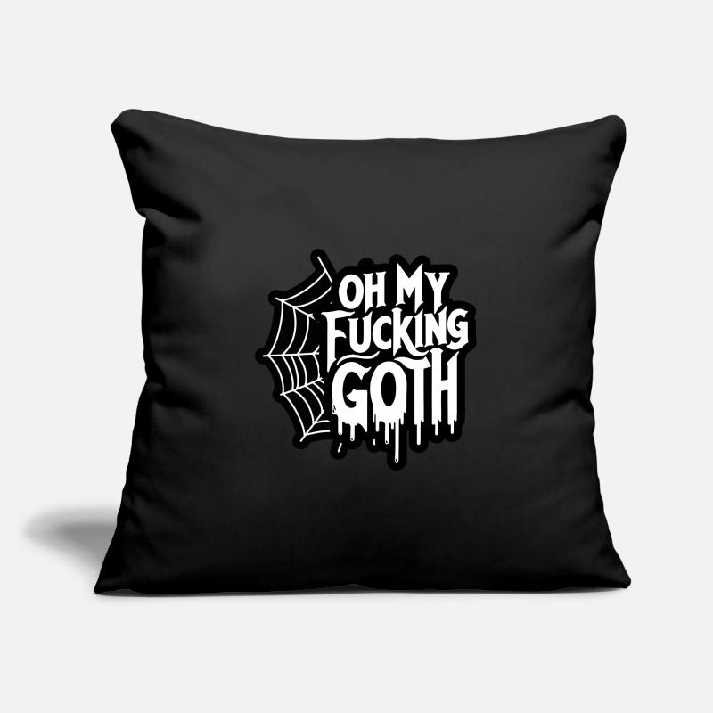 Edgy Gothic Slogan Tee - Bold Statement Spiderweb Sofa pillowcase 17,3'' x 17,3'' (45 x 45 cm)