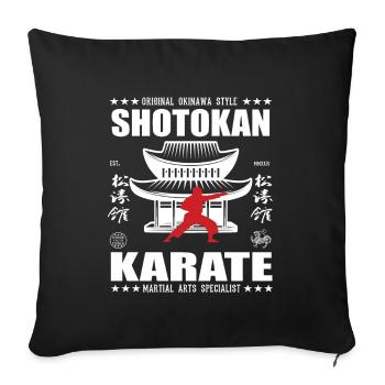 cool shotkan martial arts design with kanji - Sofa pillowcase 17,3'' x 17,3'' (45 x 45 cm) - black - Front