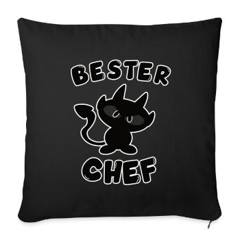 cooles bester Chef Design - Sofakissenbezug 45 x 45 cm - Schwarz - Vorne