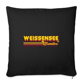 cool Weissensee Berlin district design - Sofa pillowcase 17,3'' x 17,3'' (45 x 45 cm) - black - Front