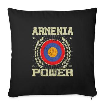 Cool Arménie, Design - Housse de coussin décorative 45 x 45 cm - noir - Devant