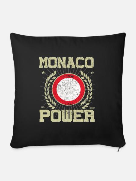 Cooles Monaco, Design - Sofakissenbezug 45 x 45 cm - Schwarz