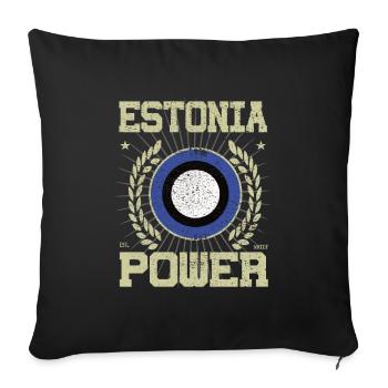 Cool Estonia, Design - Sofa pillowcase 17,3'' x 17,3'' (45 x 45 cm) - black - Front