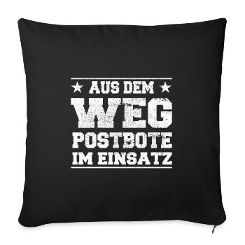Out of the Way Postman in Action Design - Sofa pillowcase 17,3'' x 17,3'' (45 x 45 cm) - black - Front