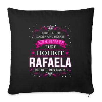 Your Highness Rafaela enters the room - Sofa pillowcase 17,3'' x 17,3'' (45 x 45 cm) - black - Front