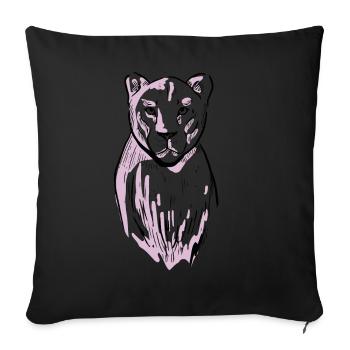 Tiger, Wildlife, Lion, Safari, Africa, Zoo Animals - Sofa pillowcase 17,3'' x 17,3'' (45 x 45 cm) - black - Front