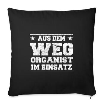 Out of the Way Organiste en Action Design - Housse de coussin décorative 45 x 45 cm - noir - Devant