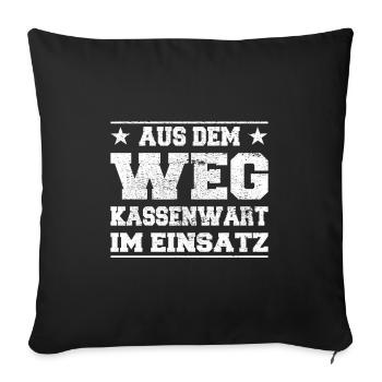 Out of the way treasurer in action Design - Sofa pillowcase 17,3'' x 17,3'' (45 x 45 cm) - black - Front