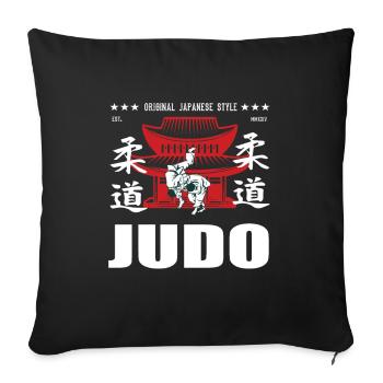 Conception d’arts martiaux de judo cool avec Kanji - Housse de coussin décorative 45 x 45 cm - noir - Devant