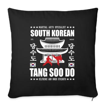 Cool Tang so Do Arts Martiaux Design avec Kanji - Housse de coussin décorative 45 x 45 cm - noir - Devant