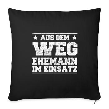 À l’écart du mari dans l’utilisation Design - Housse de coussin décorative 45 x 45 cm - noir - Devant