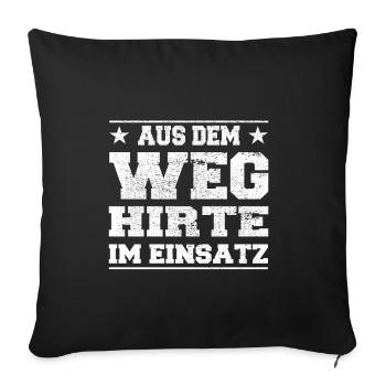 Aus dem Weg Hirte im Einsatz Design - Sofakissenbezug 45 x 45 cm - Schwarz - Vorne