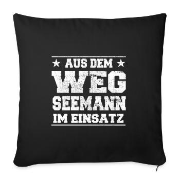 Out of the Way Instructor in Action Design - Sofa pillowcase 17,3'' x 17,3'' (45 x 45 cm) - black - Front